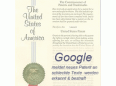 Google meldet neues Patent an - schlechte Texte werden bestraft