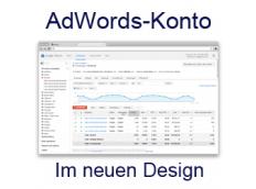 Ihr AdWords Konto im neuen Design